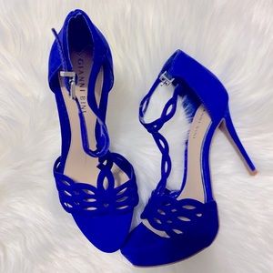 Gianni Bini Cobalt Blue Leather Suede Pumps 7.5M